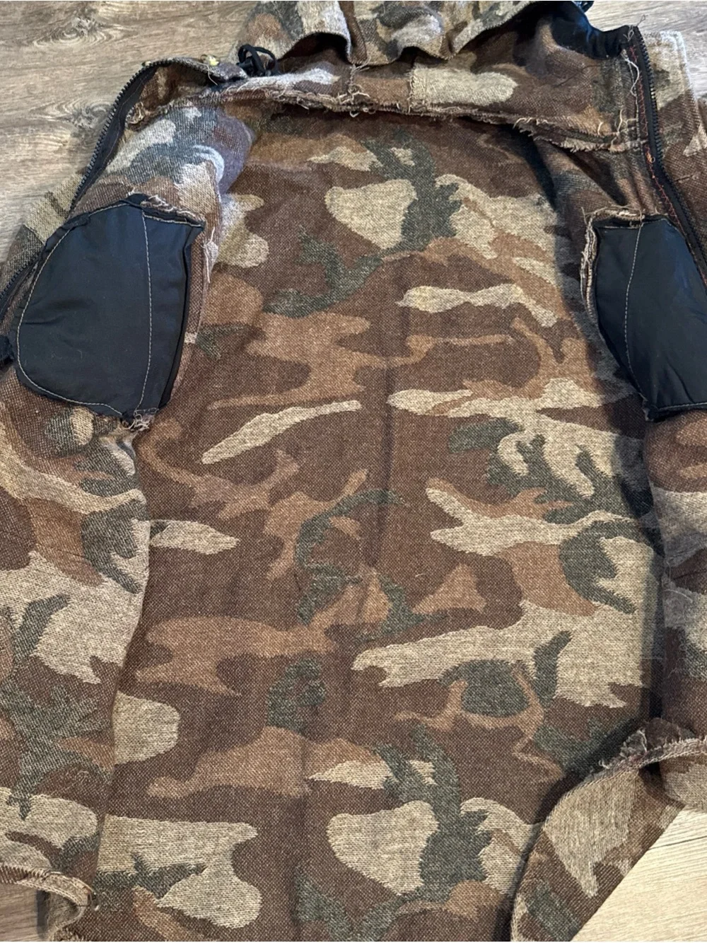 Weatherby Camo Field Coat Hunting Jacket size XL with Pants Size 36 Wool